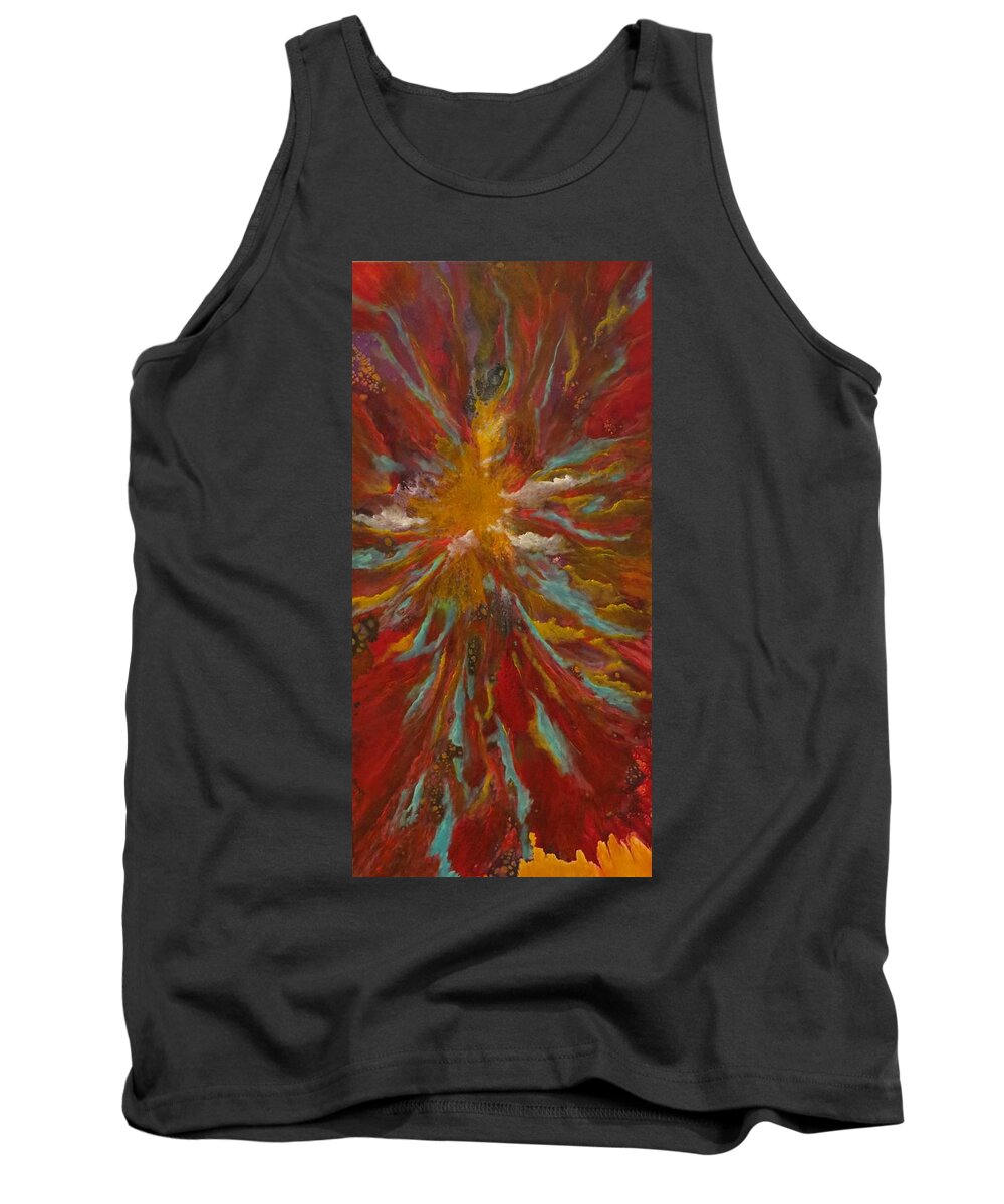 Abstract Tank Top featuring the painting Encore by Soraya Silvestri