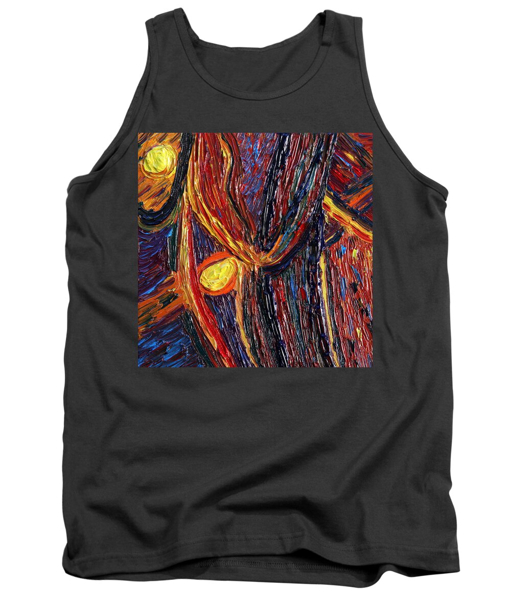 Energy Tank Top featuring the painting Energy of Two by Vadim Levin