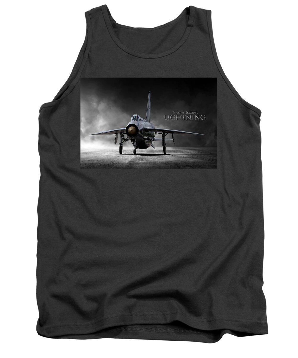 Aviation Tank Top featuring the digital art English Electric Lightning by Peter Chilelli