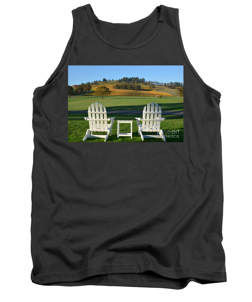 Winery Tank Top featuring the photograph Enjoying Oregon Wine Country by Tatyana Searcy