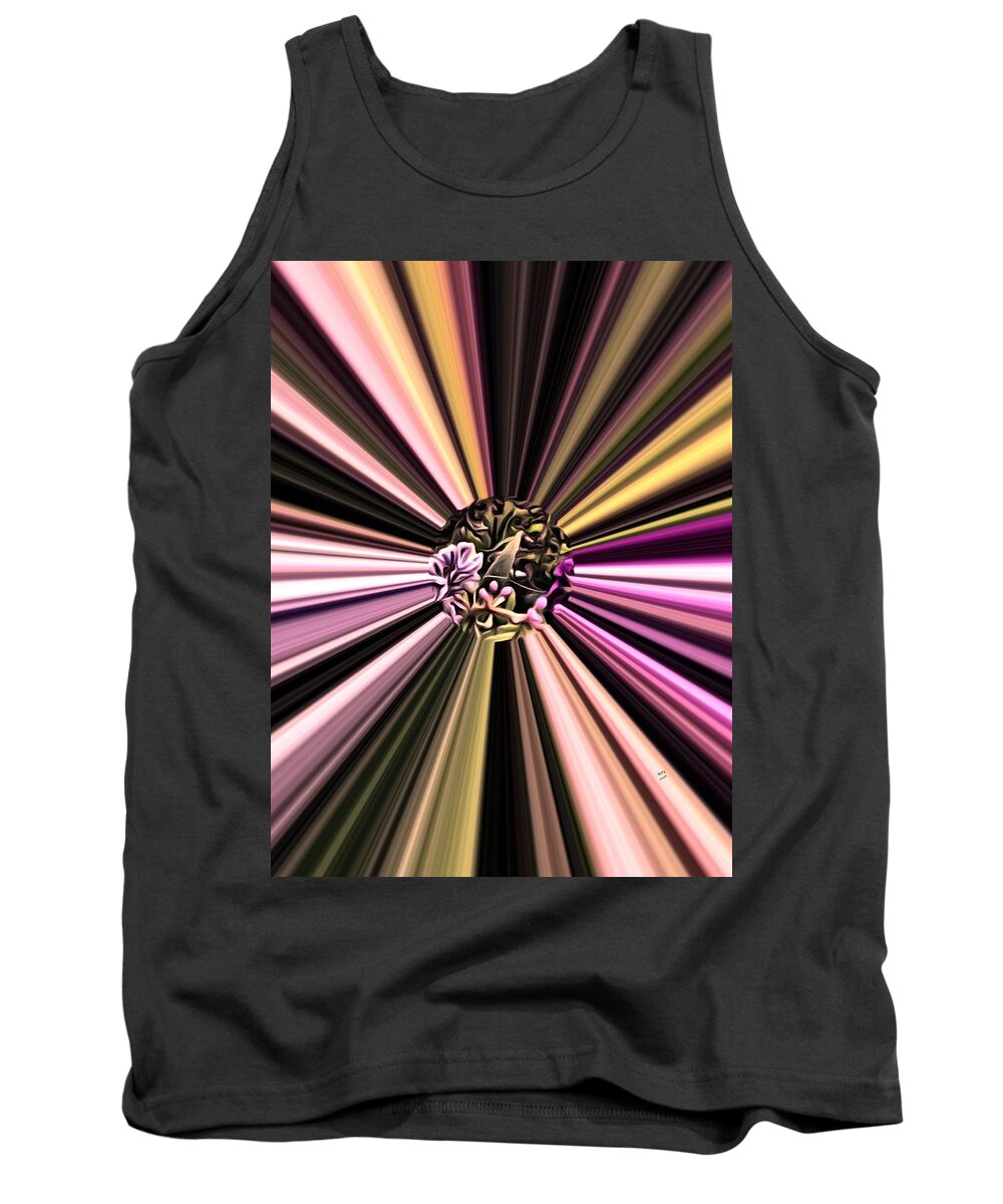 Eruption Of Color Tank Top featuring the painting Eruption Of Color by Marian Lonzetta