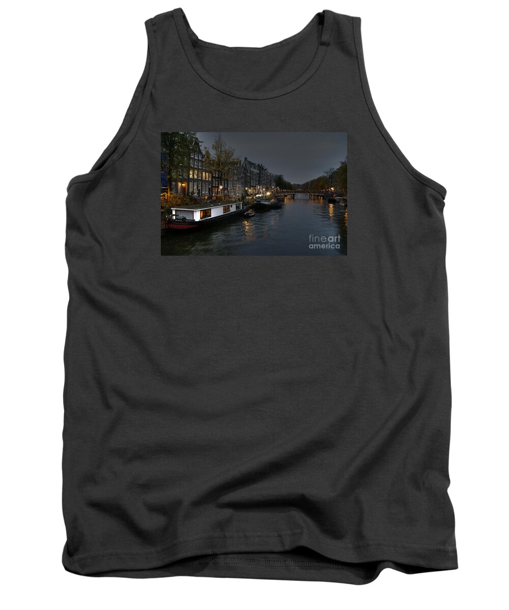 Amsterdam Tank Top featuring the photograph Evening In Amsterdam by David Birchall