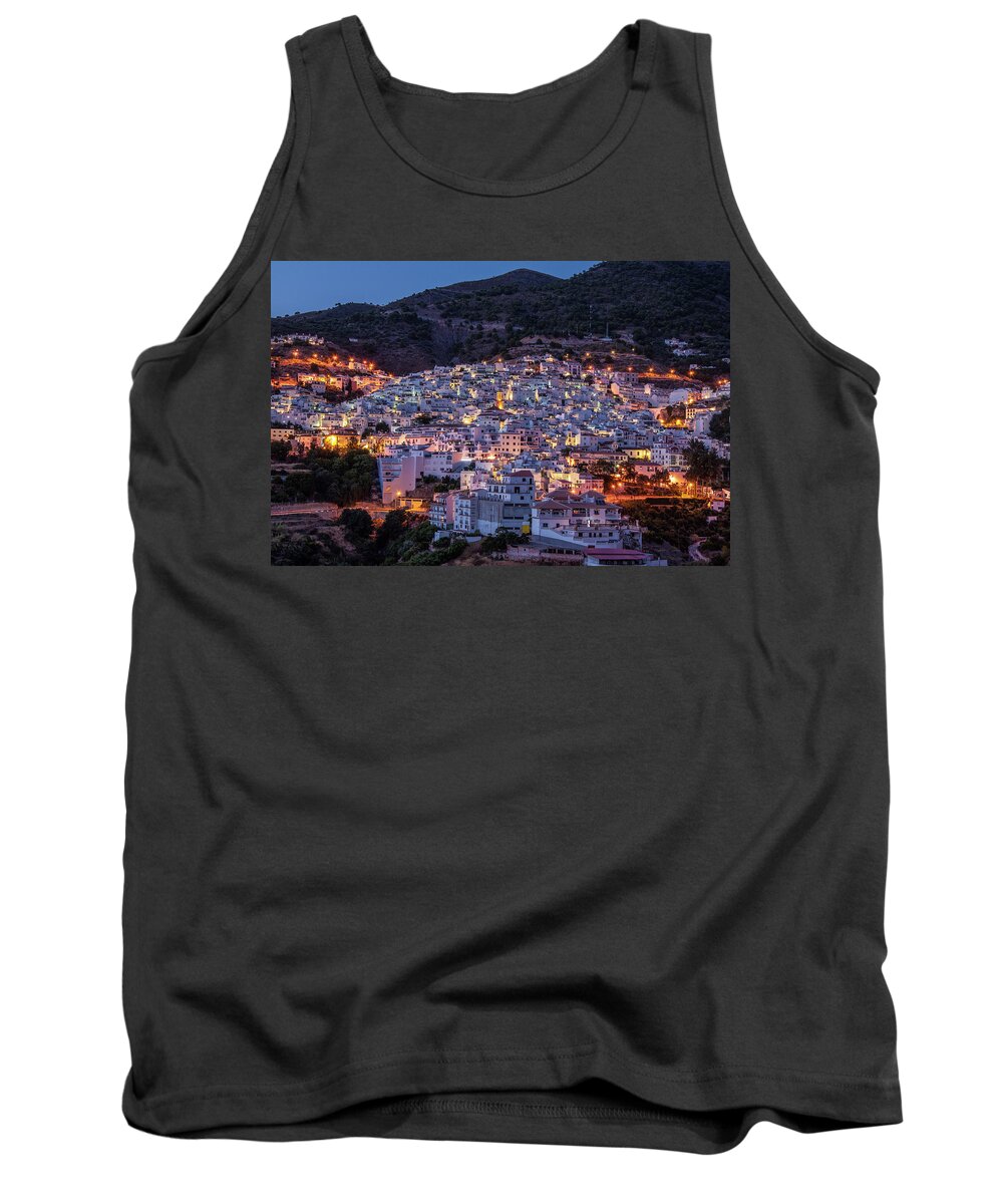 Andalucia Tank Top featuring the photograph Evening in Competa by Geoff Smith