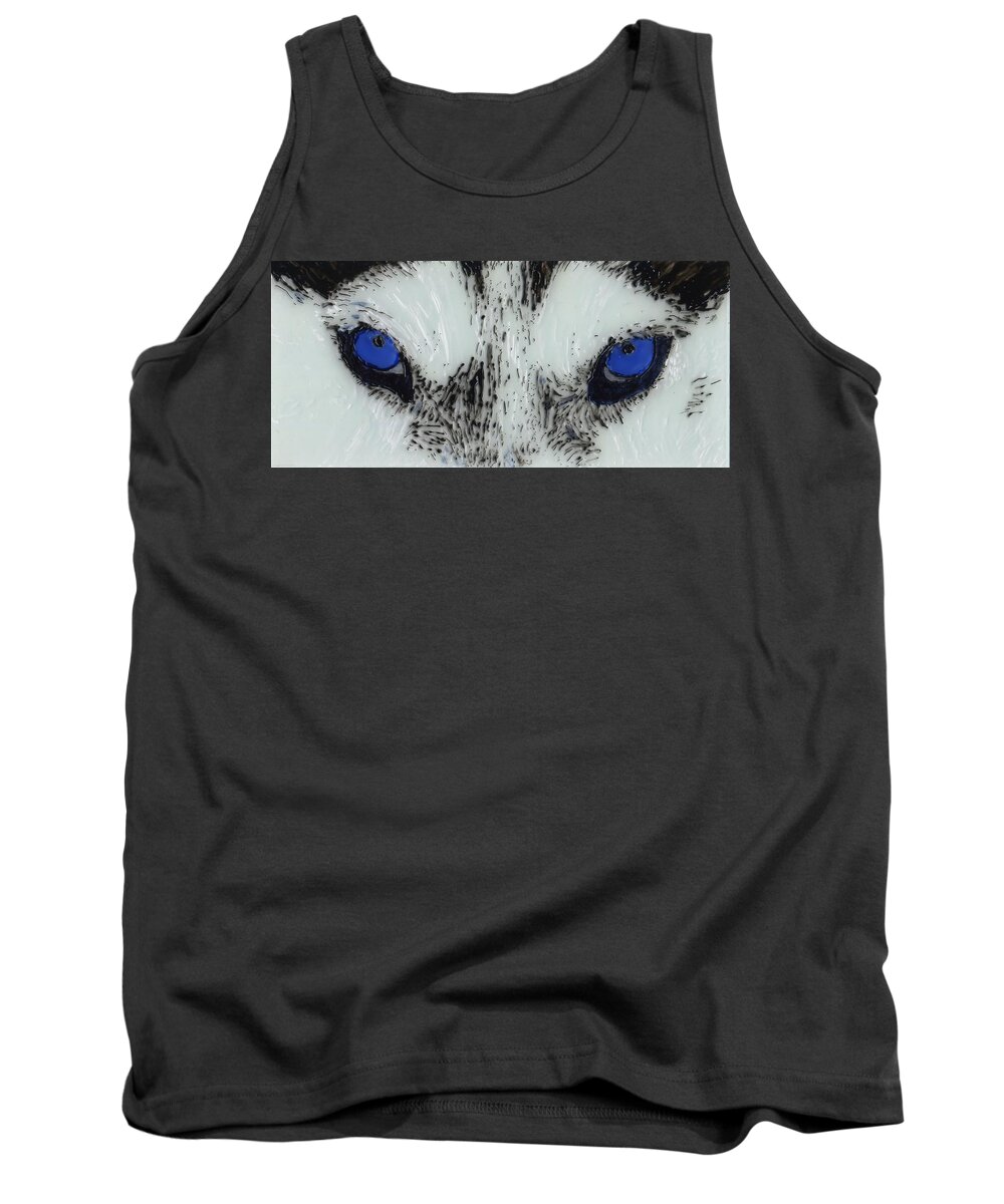 Eyes Tank Top featuring the painting Eyes of the Wild by Phil Strang