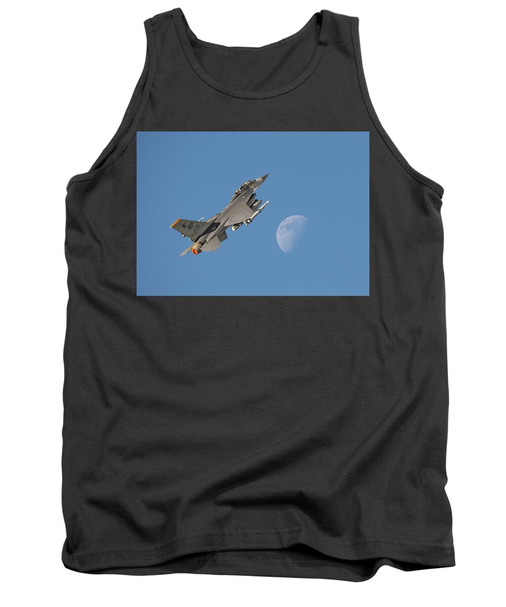 Aircraft Tank Top featuring the photograph F16 - Aiming High by Pat Speirs