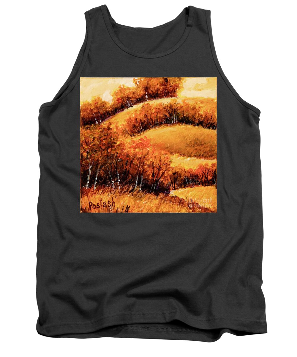 Nature. Landscape Tank Top featuring the painting Fall by Igor Postash