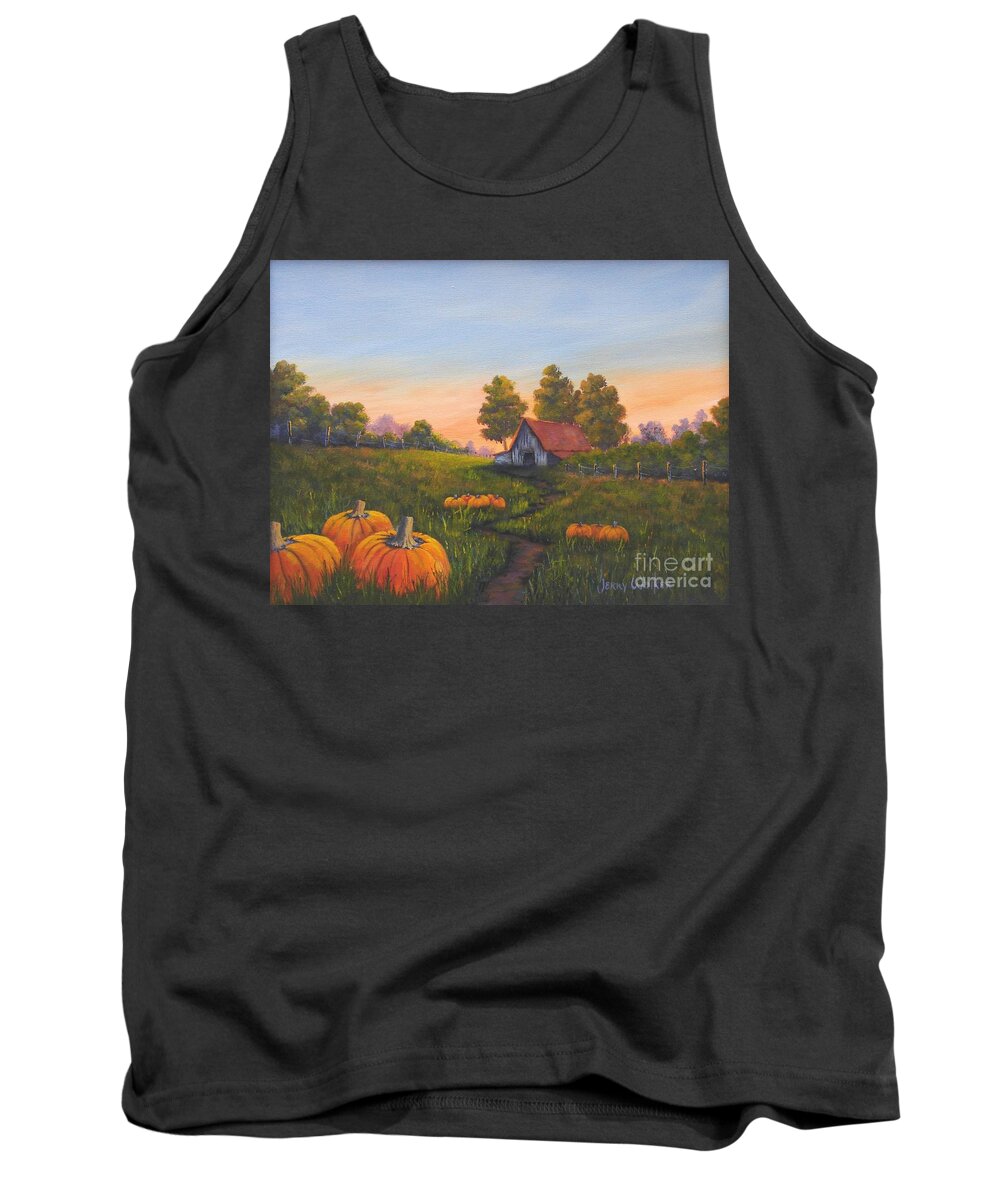Landscape Tank Top featuring the painting Fall In The Air by Jerry Walker