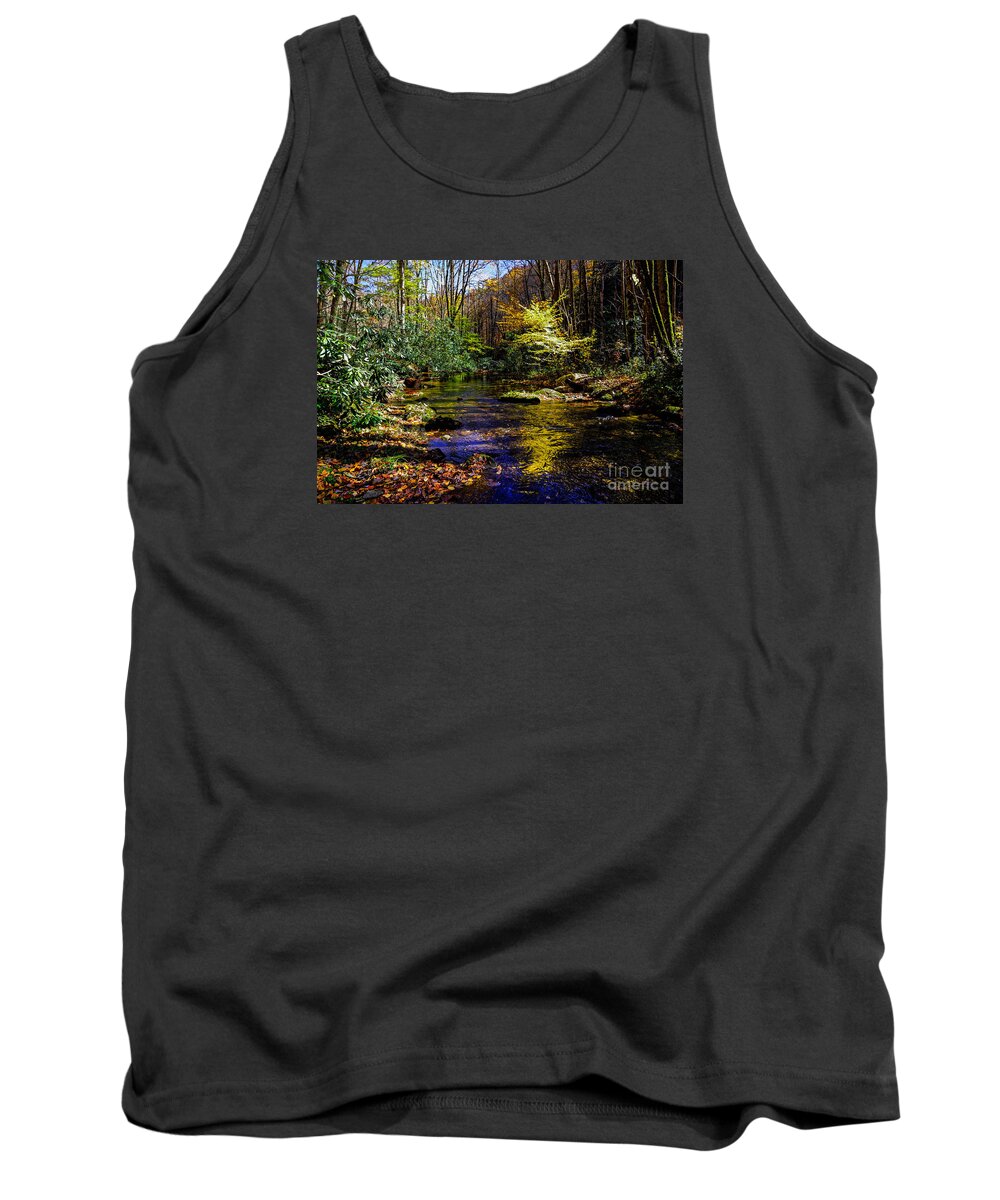 Rough Creek Tank Top featuring the photograph Fall On Rough Creek by Paul Mashburn