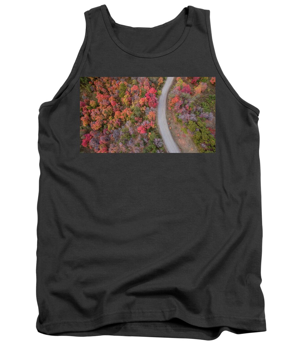 Fall Tank Top featuring the photograph Fall Road by Wesley Aston