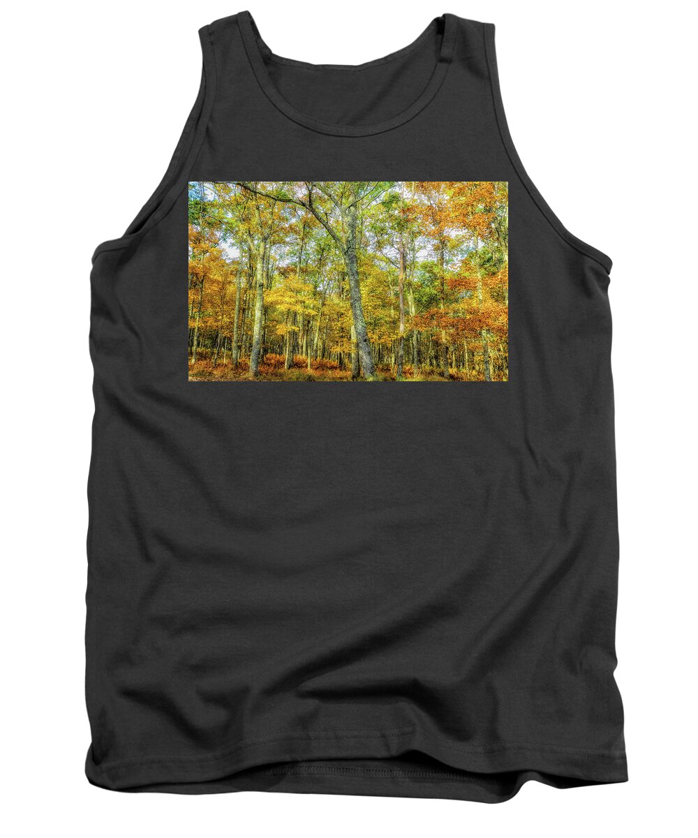 Landscape Tank Top featuring the photograph Fall Yellow by Joe Shrader