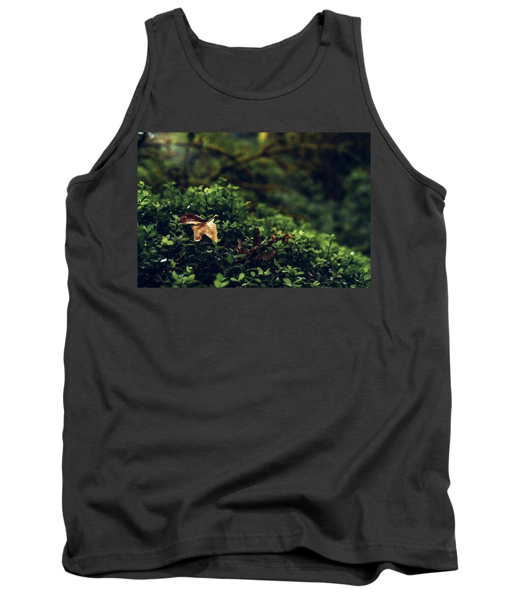 Leaf Tank Top featuring the photograph The Fallen by Gene Garnace