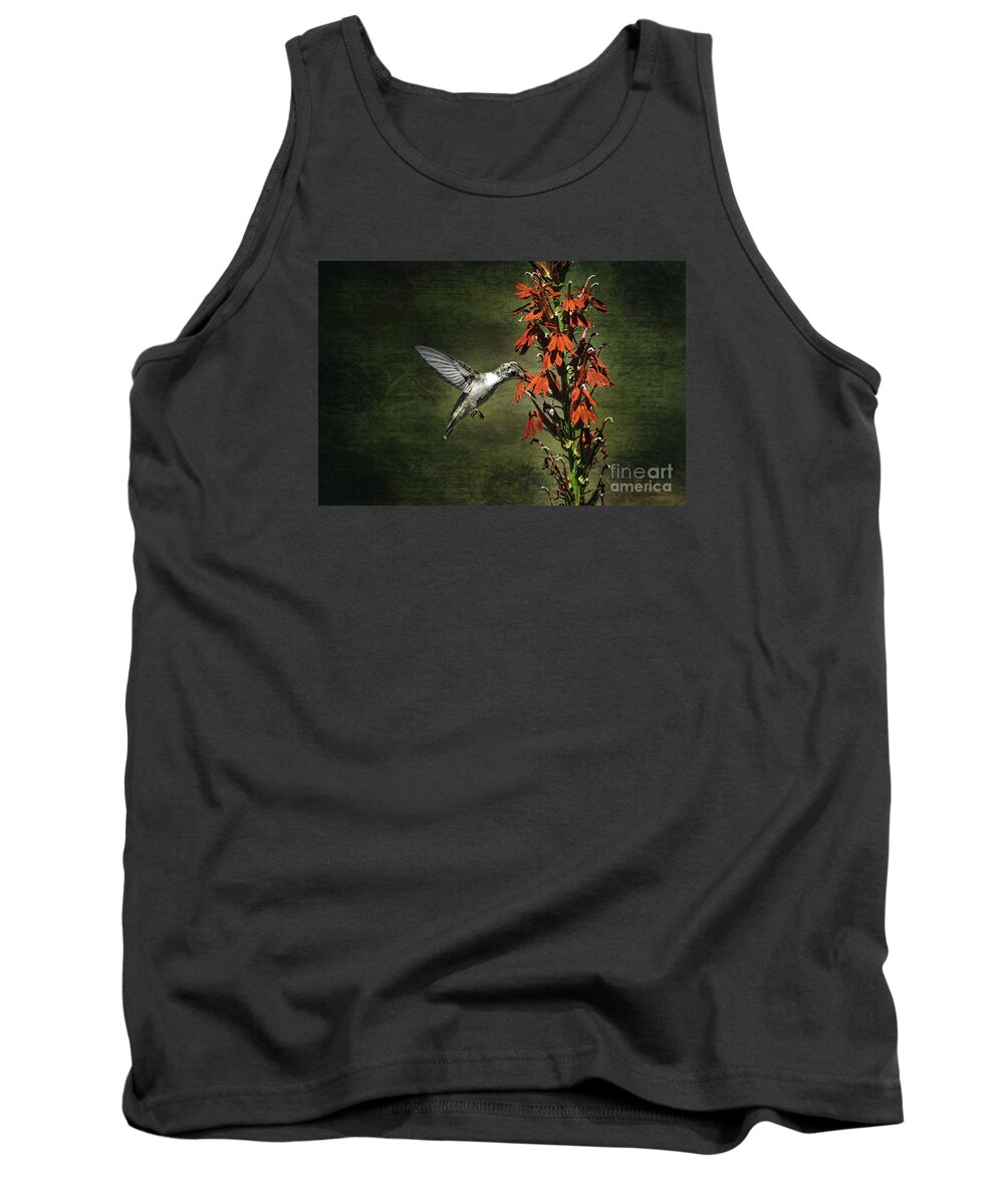 Hummingbird Tank Top featuring the photograph Feasting by Judy Wolinsky