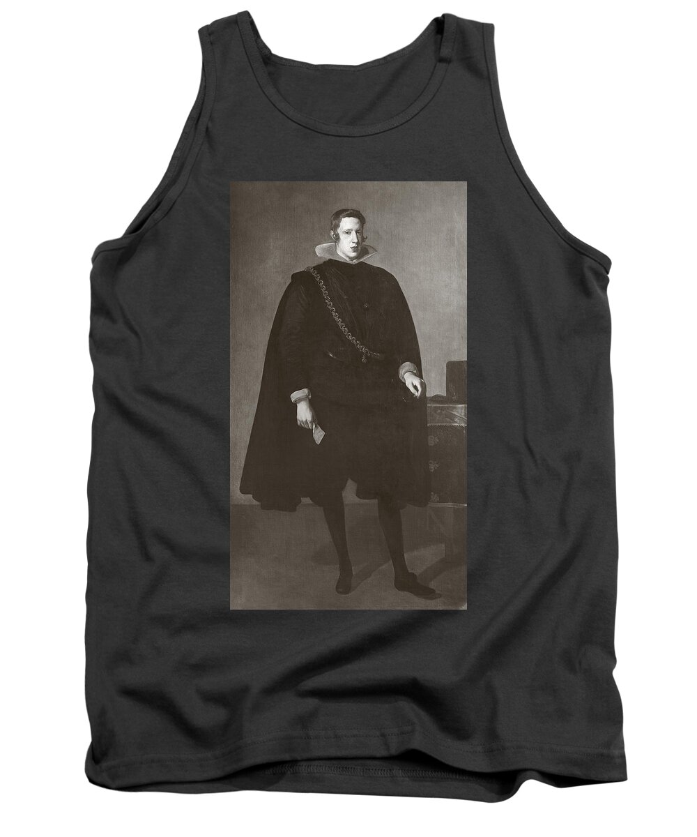 Philip Iv Tank Top featuring the drawing Felipe Iv, 1605 - 1665. King Of Spain by Vintage Design Pics