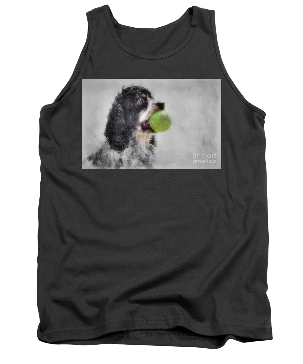 Cocker Spaniel Tank Top featuring the photograph Fetching Cocker Spaniel by Benanne Stiens