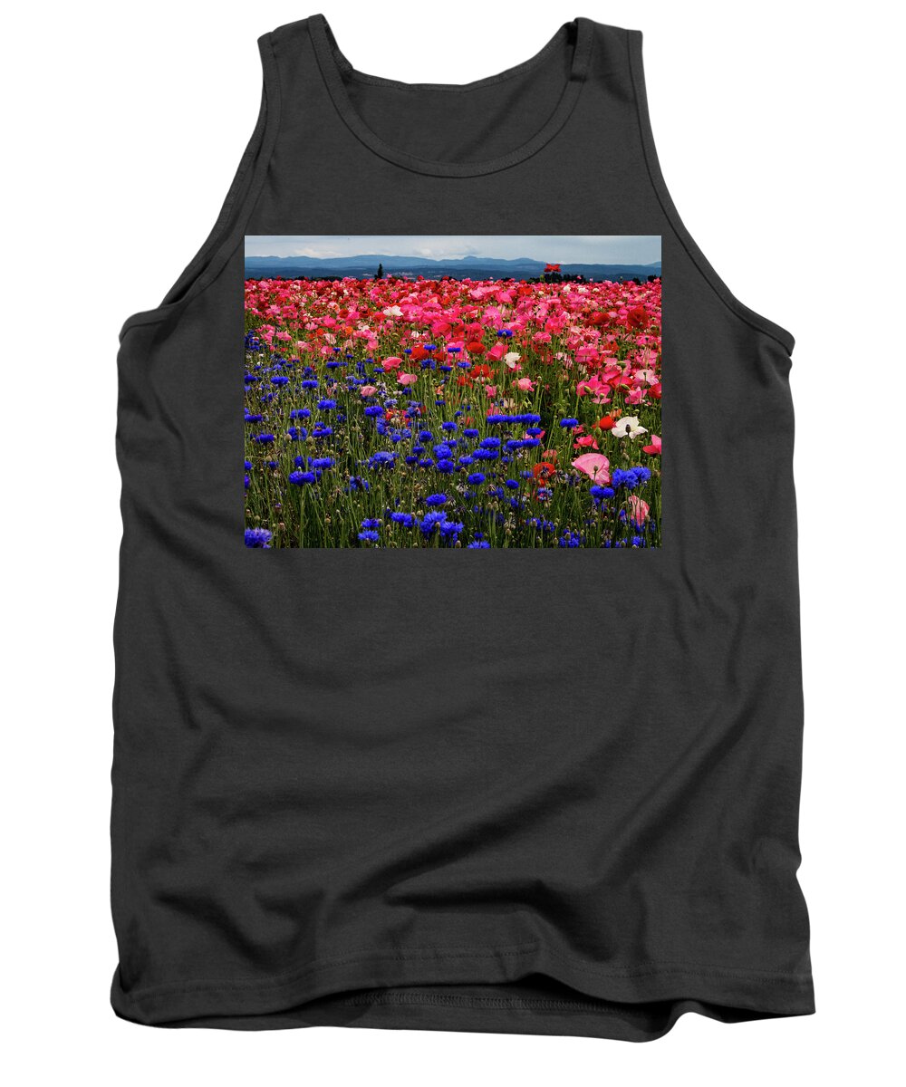 Jean Noren Tank Top featuring the photograph Fields of Flowers by Jean Noren