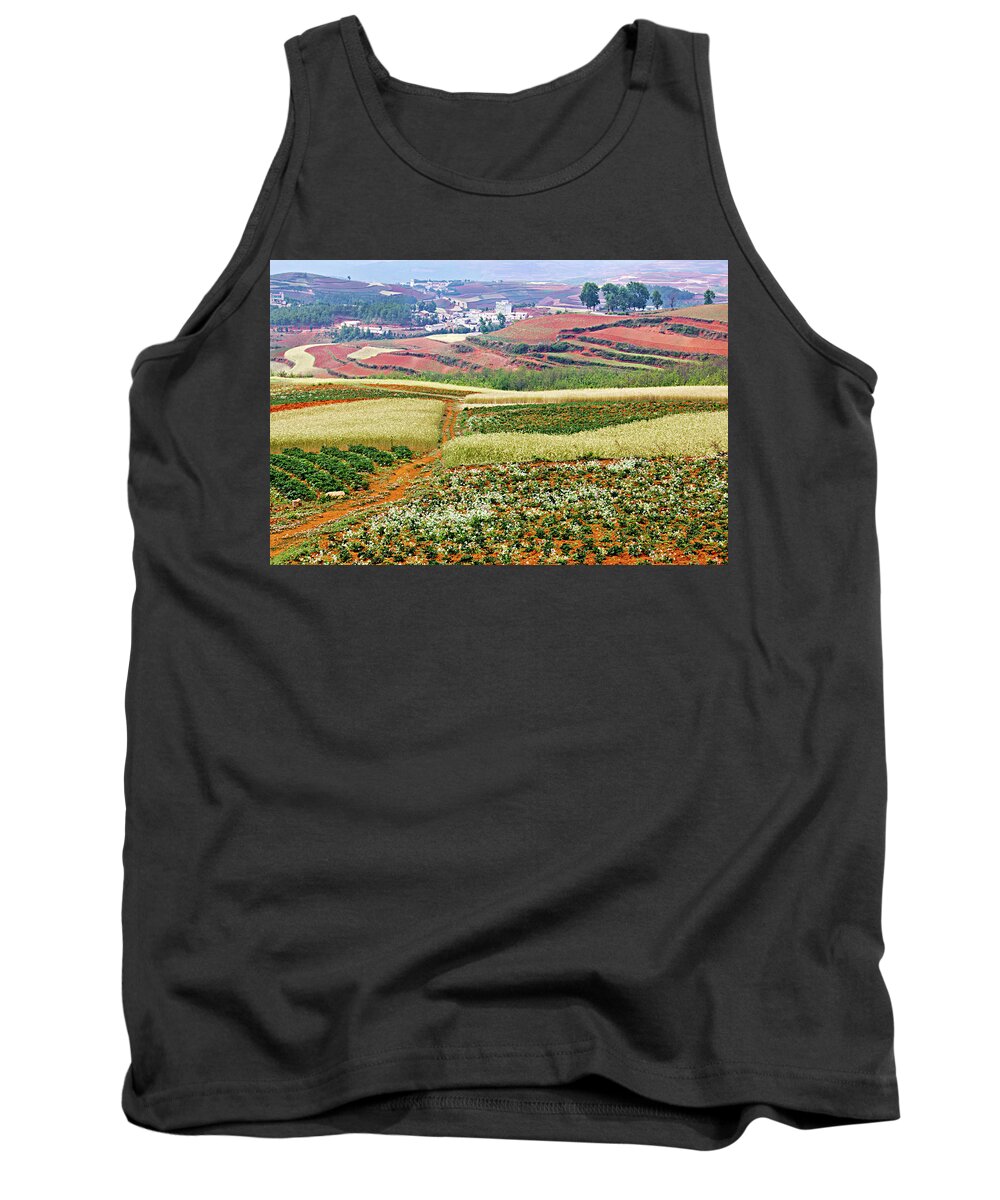 China Tank Top featuring the photograph Fields of the Redlands-1 by Marla Craven