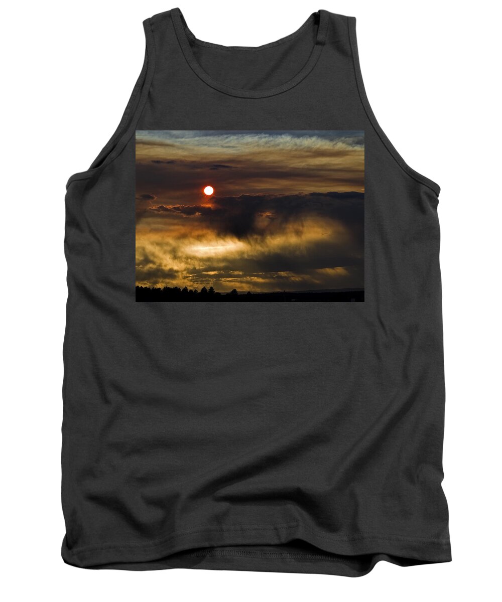 Sunset Tank Top featuring the photograph Fire in the Sky by Alana Thrower