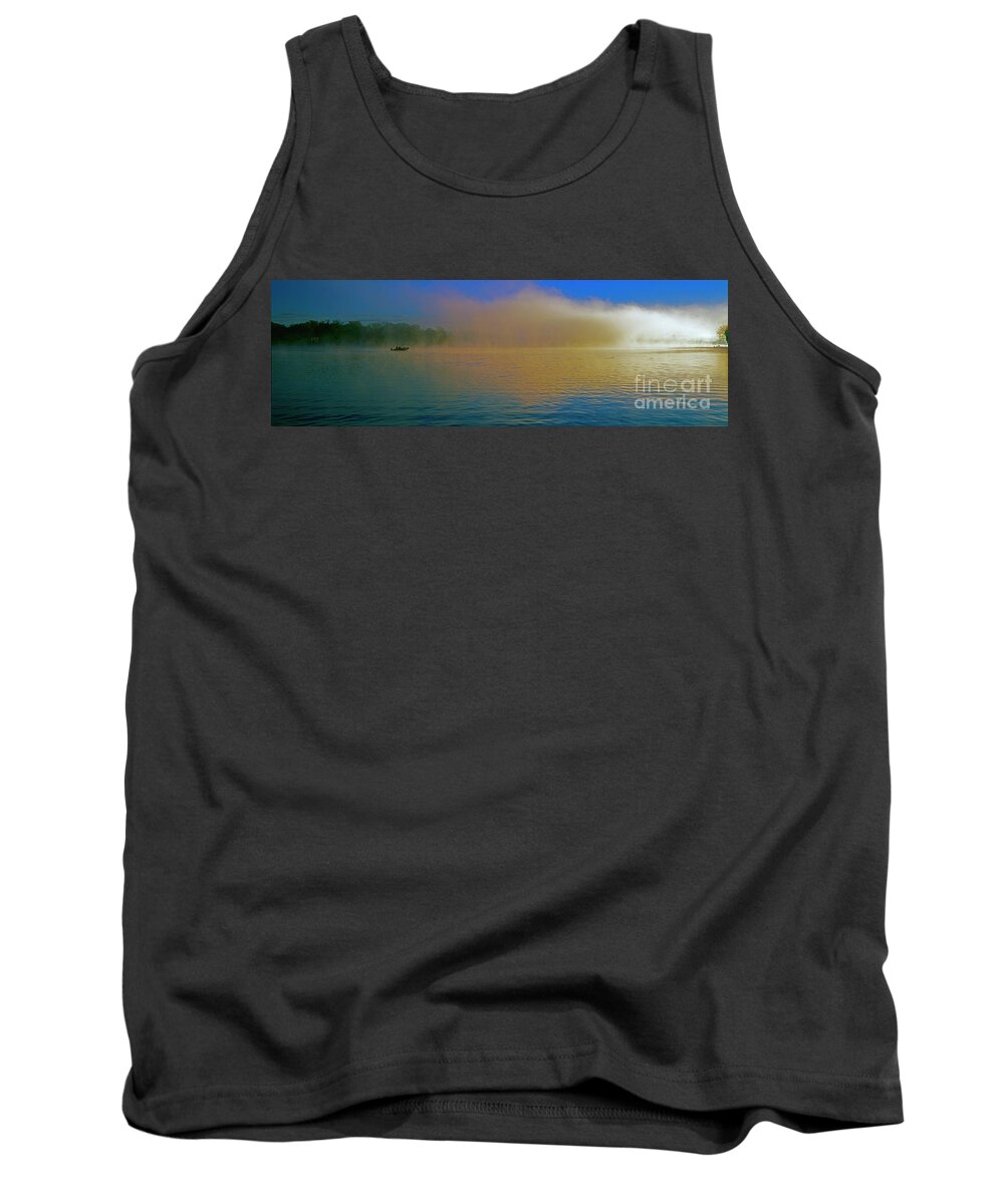 Fishing Tank Top featuring the photograph Fishing boat day break by Tom Jelen