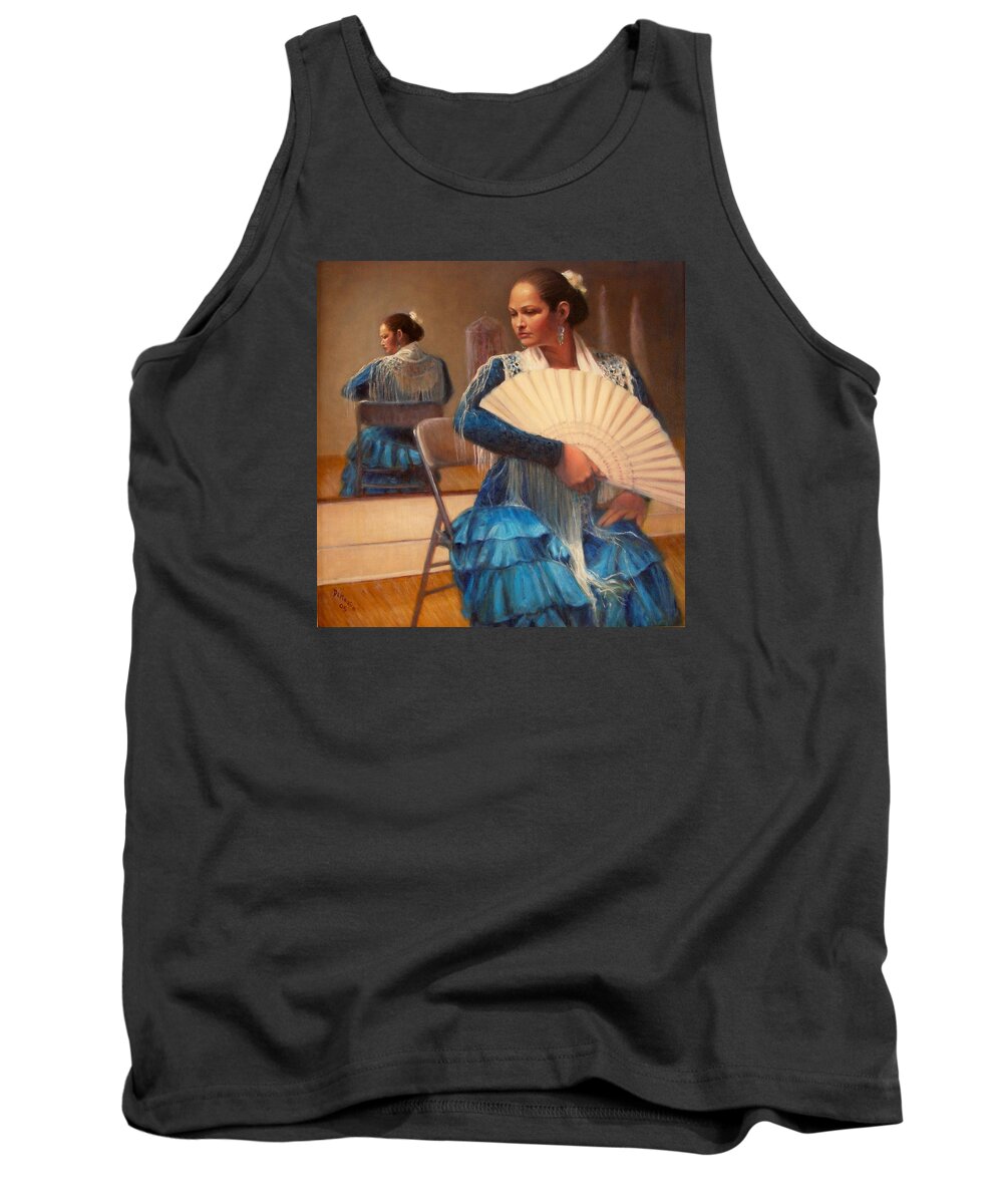 Realism Tank Top featuring the painting Flamenco 1 by Donelli DiMaria