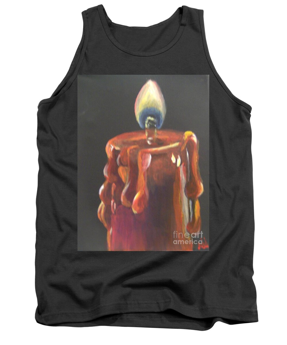 Fire Tank Top featuring the painting Flaming Hot by Saundra Johnson