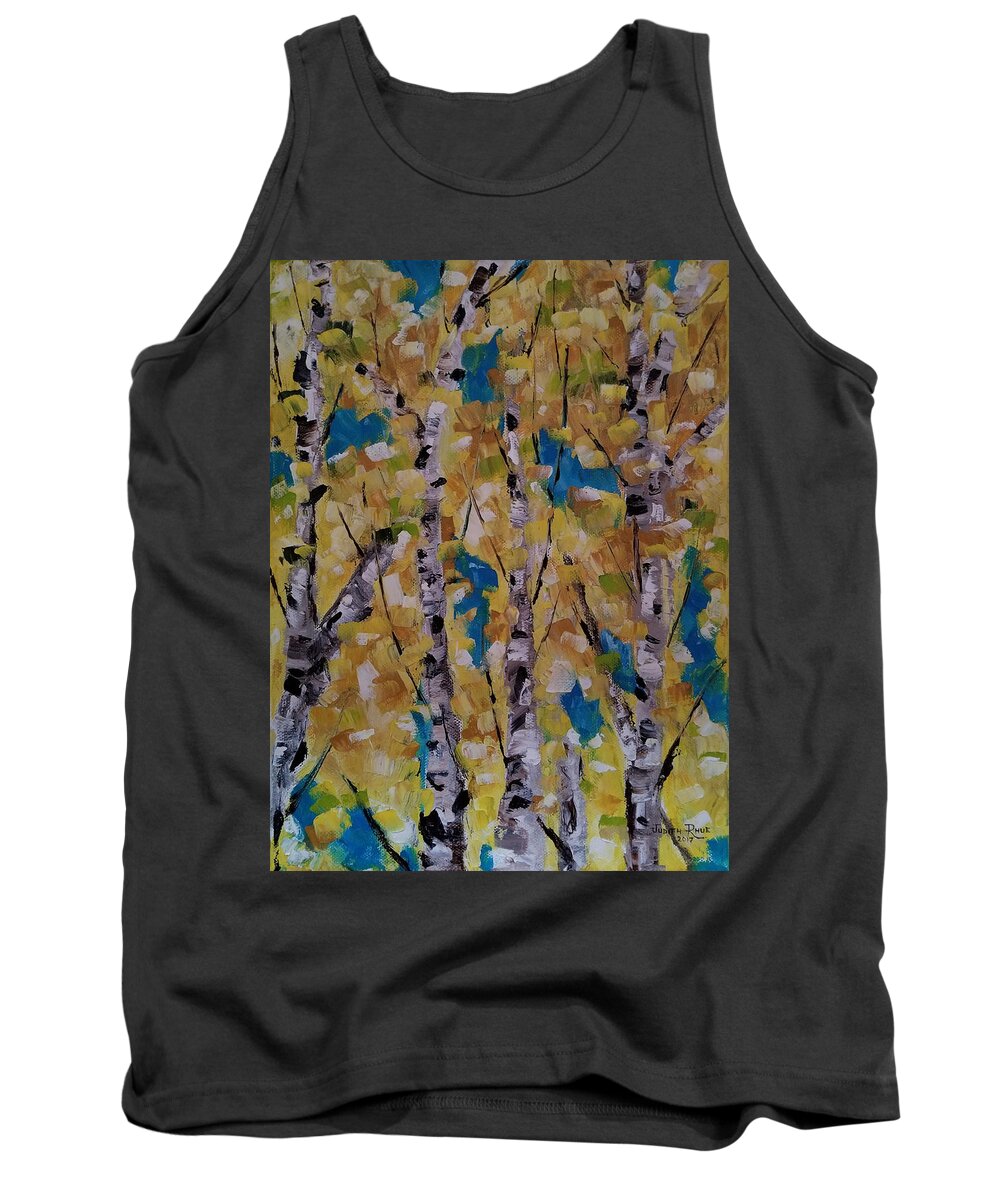 Autumn Tank Top featuring the painting Flash Point by Judith Rhue