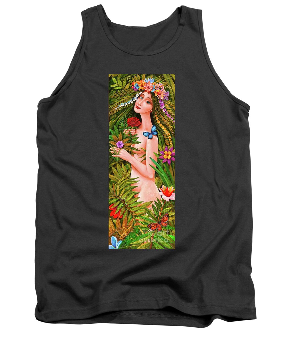 Colorful Tank Top featuring the painting Flora by Igor Postash