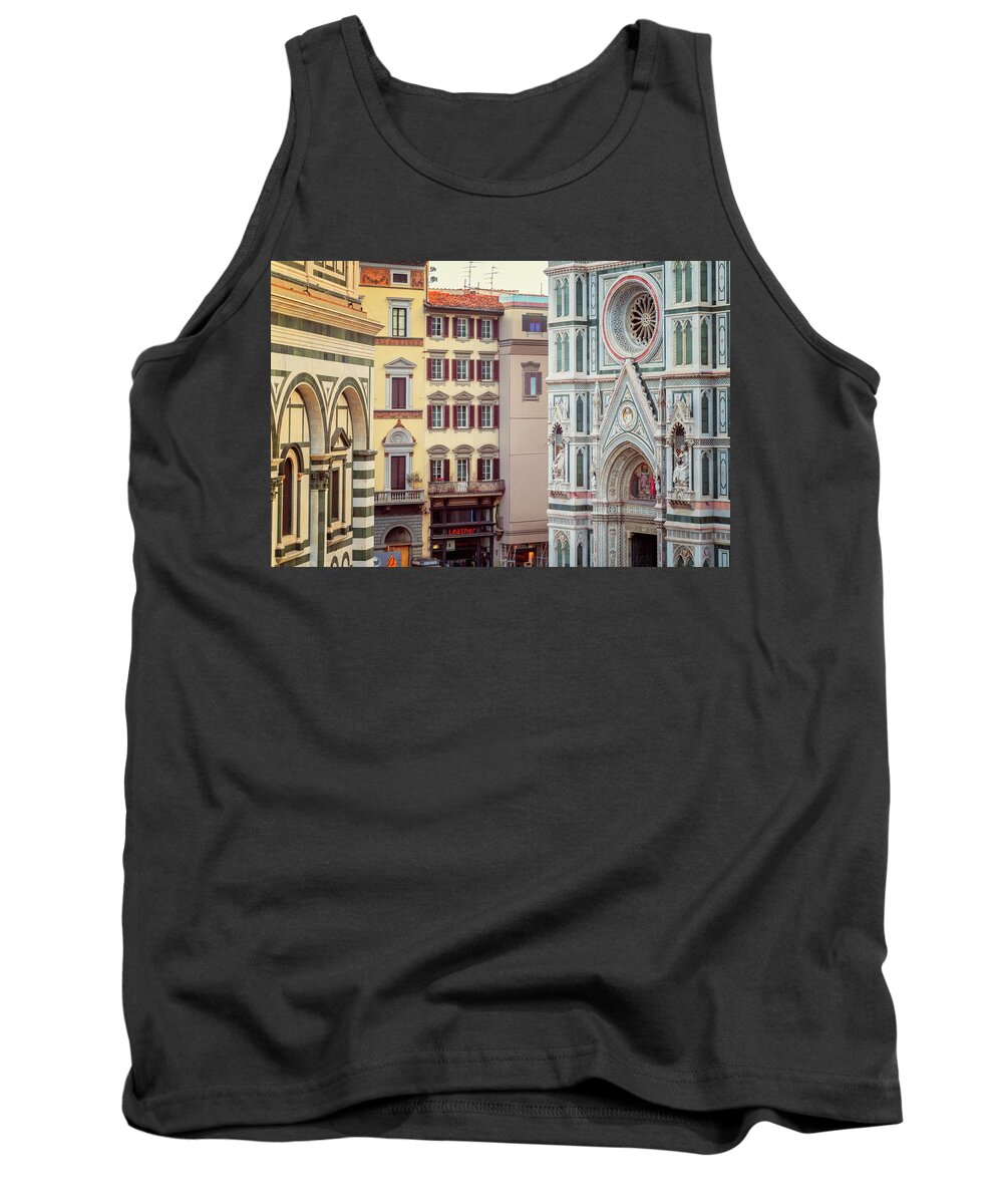 Joan Carroll Tank Top featuring the photograph Florence Italy View by Joan Carroll