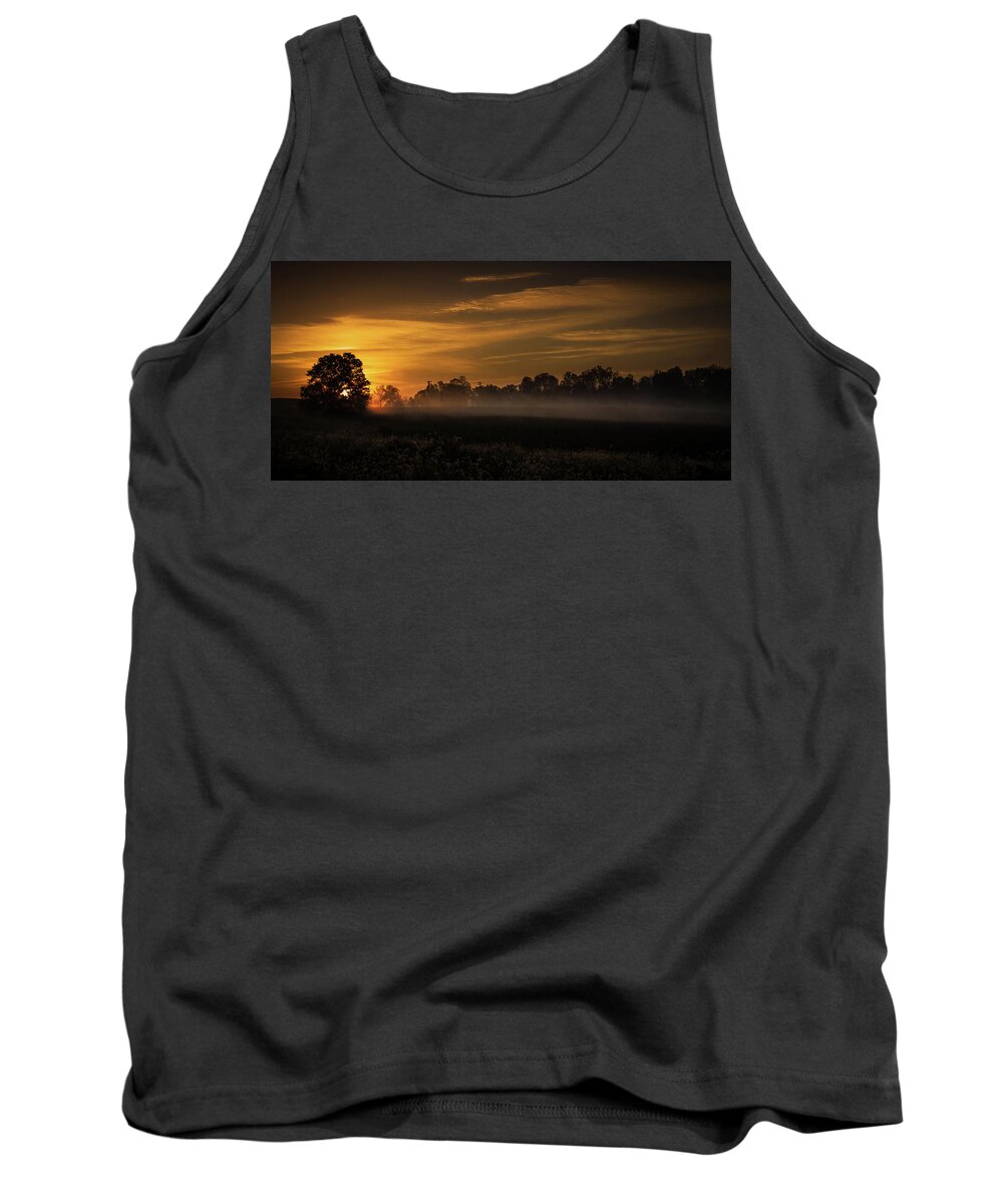 Elliott County Kentucky Tank Top featuring the photograph Fog And Frost by Randall Evans