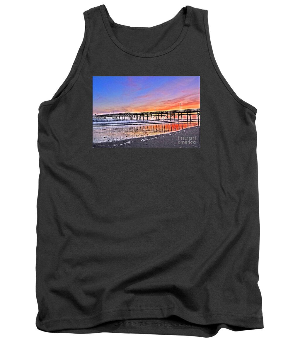 Art Tank Top featuring the photograph Foggy Sunset by Shelia Kempf