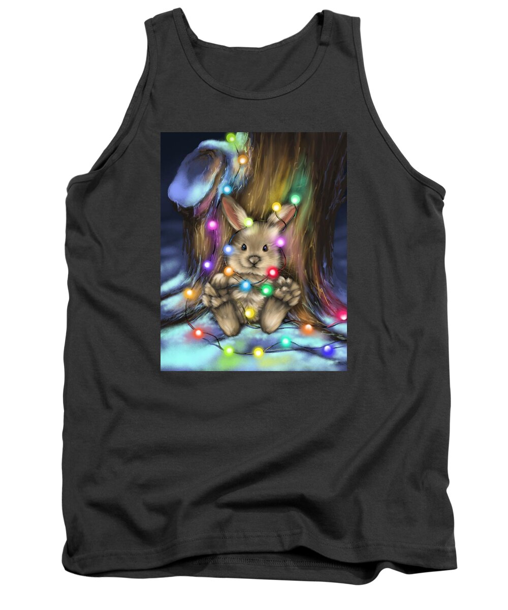 Christmas Tank Top featuring the painting For fun by Veronica Minozzi