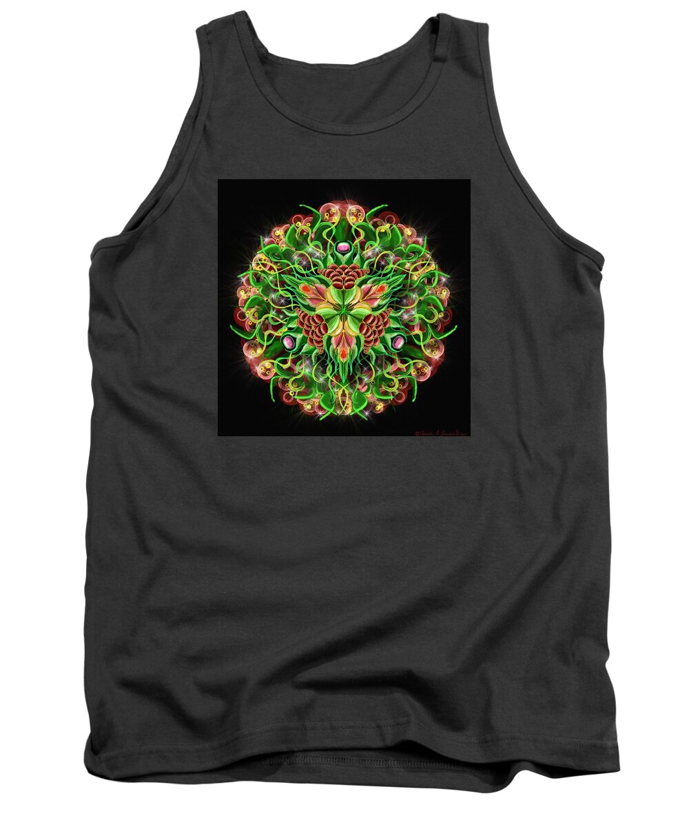  Psychedelic Tank Top featuring the painting Forbidden flower by ThomasE Jensen