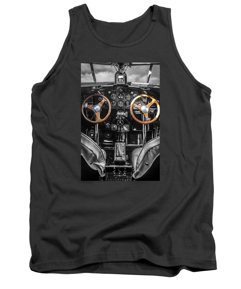 Cockpit Tank Top featuring the photograph Ford Trimotor Cockpit by Chris Smith