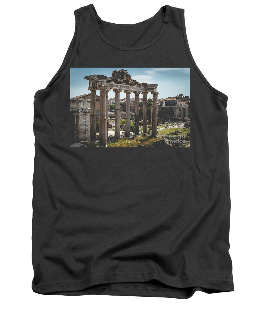 Foro Tank Top featuring the photograph Foro Romano, Rome Italy 2 by Perry Rodriguez