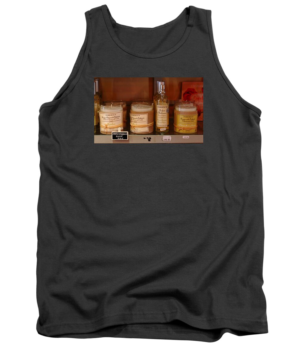 Candles Tank Top featuring the photograph French Scent by Richard Patmore