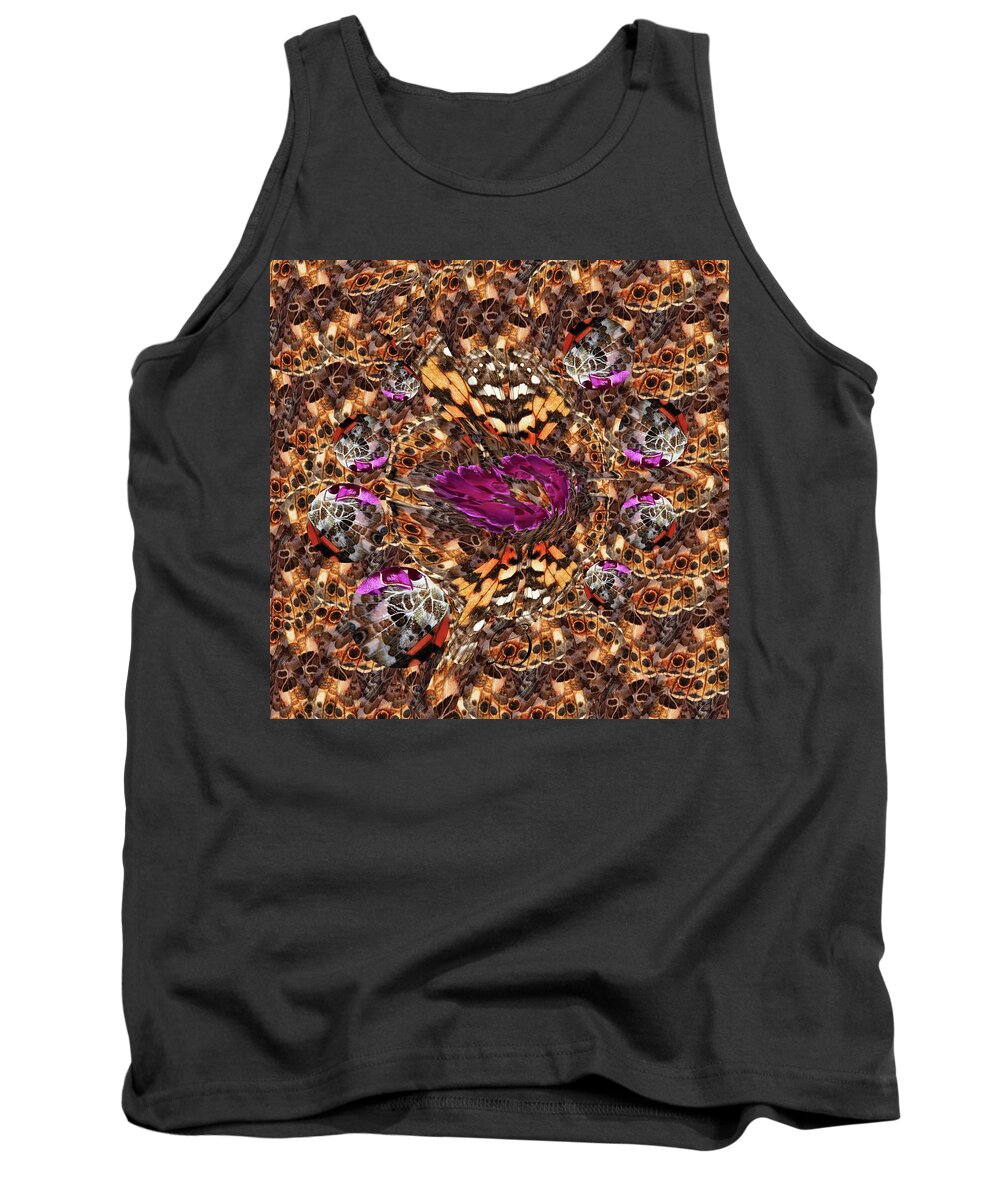 Painted Tank Top featuring the digital art Galaxy by Laura Davis