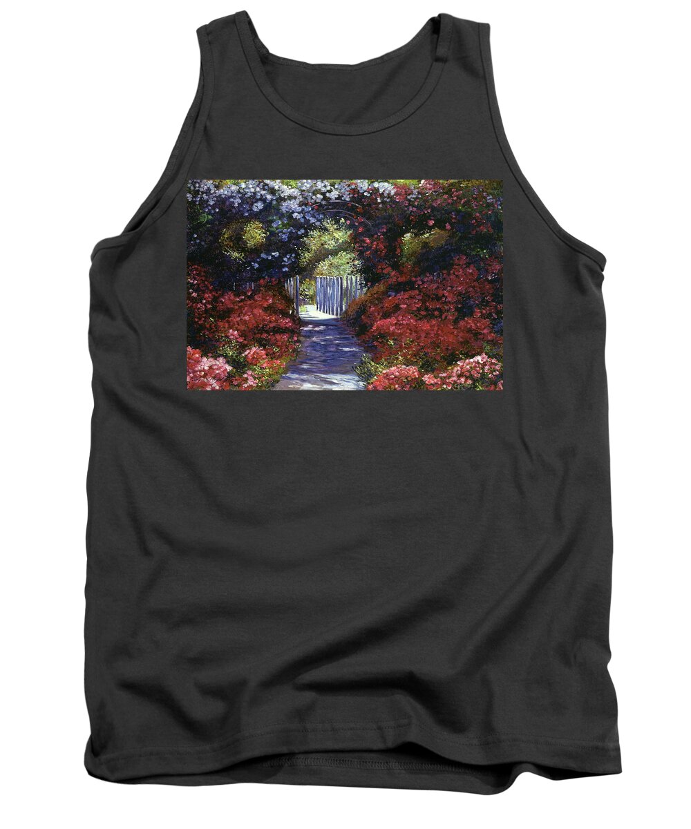 Impressionism Tank Top featuring the painting Garden For Dreamers by David Lloyd Glover