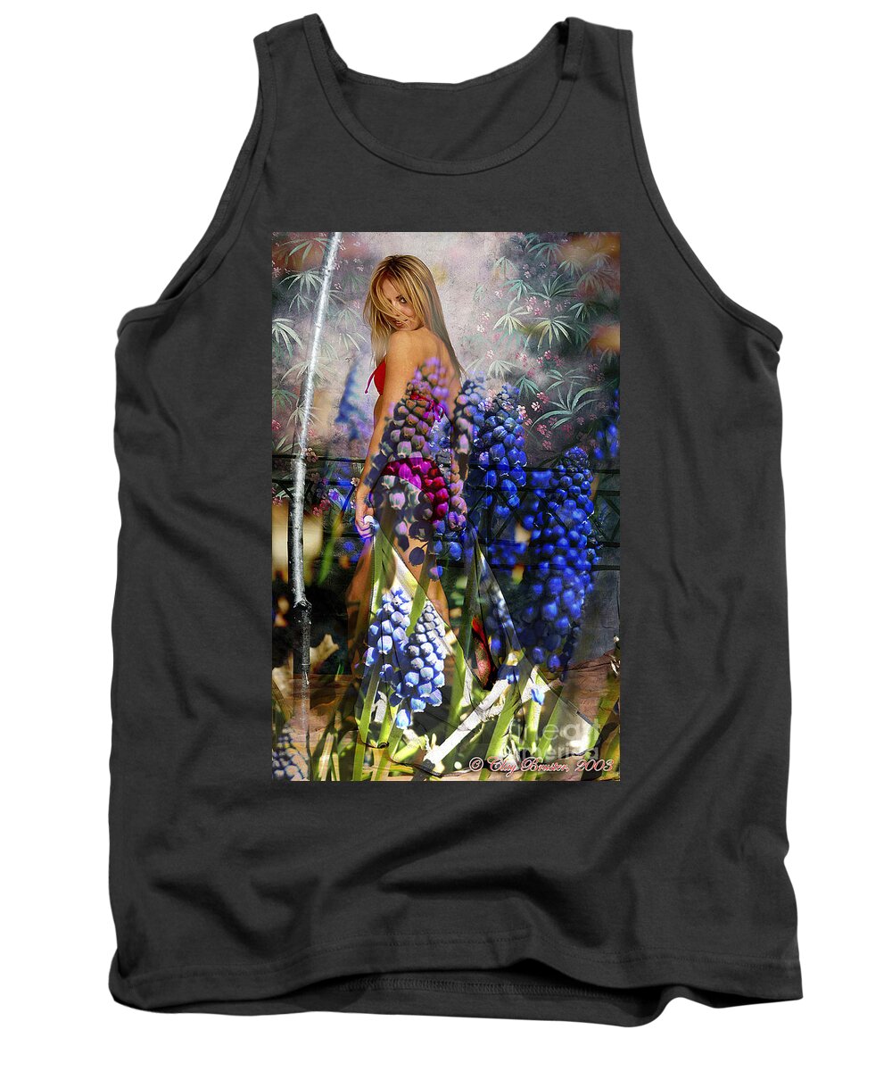 Clay Tank Top featuring the photograph Garden Nymph by Clayton Bruster