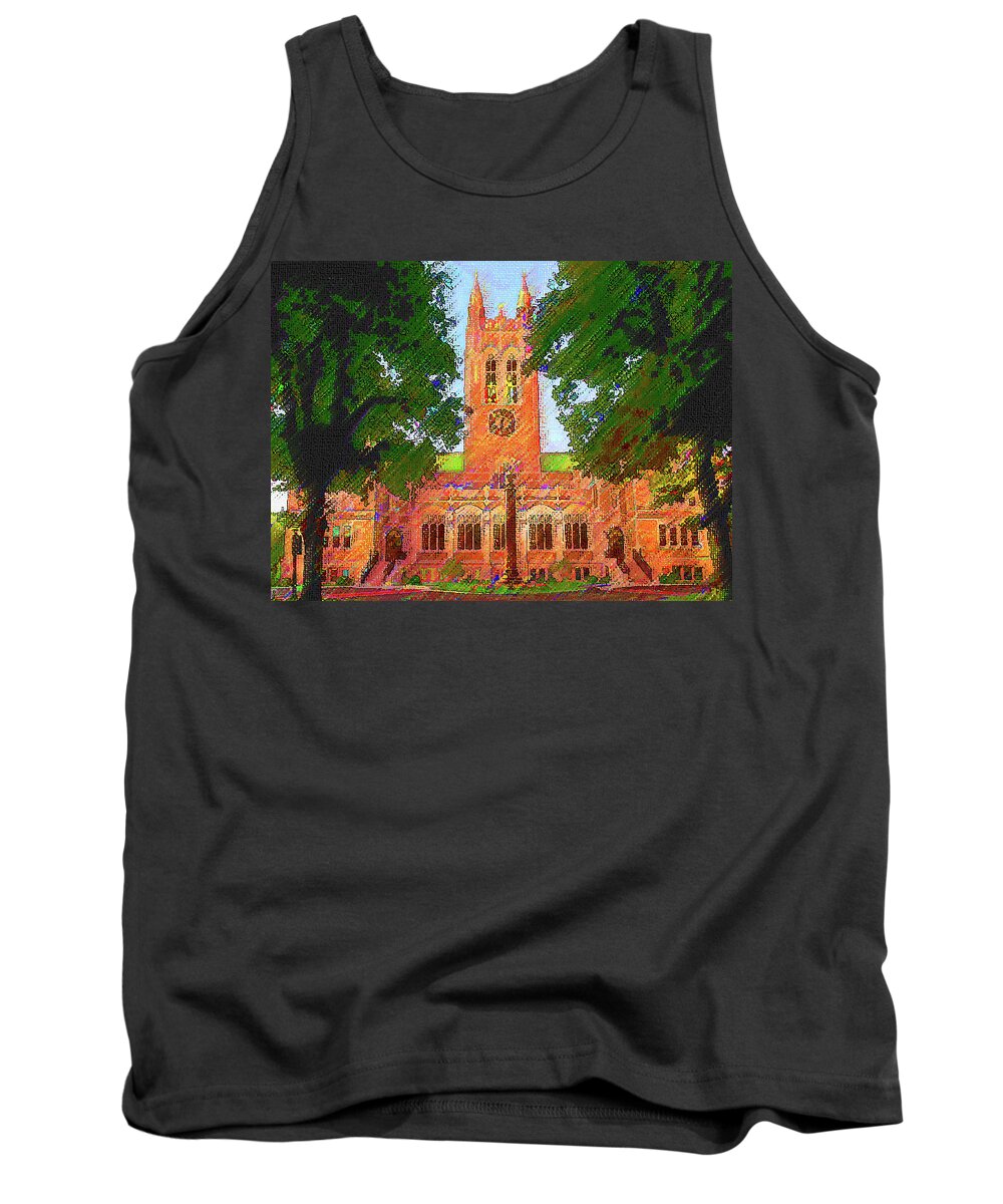 Boston College Tank Top featuring the photograph Gasson Hall by DJ Fessenden