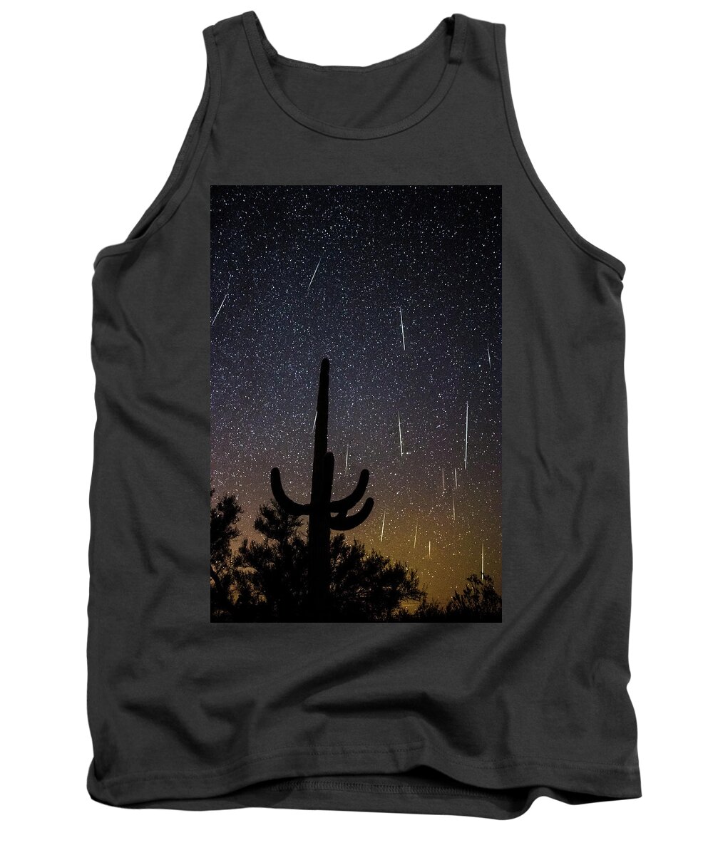 American Southwest Tank Top featuring the photograph Geminid Meteor Shower #2, 2017 by James Capo