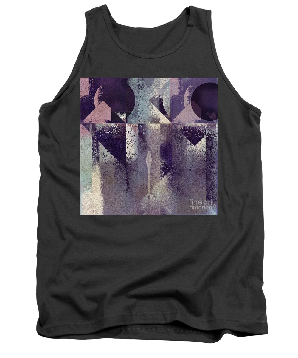 Abstract Tank Top featuring the digital art Geomix-04 - c57at22b2e by Variance Collections