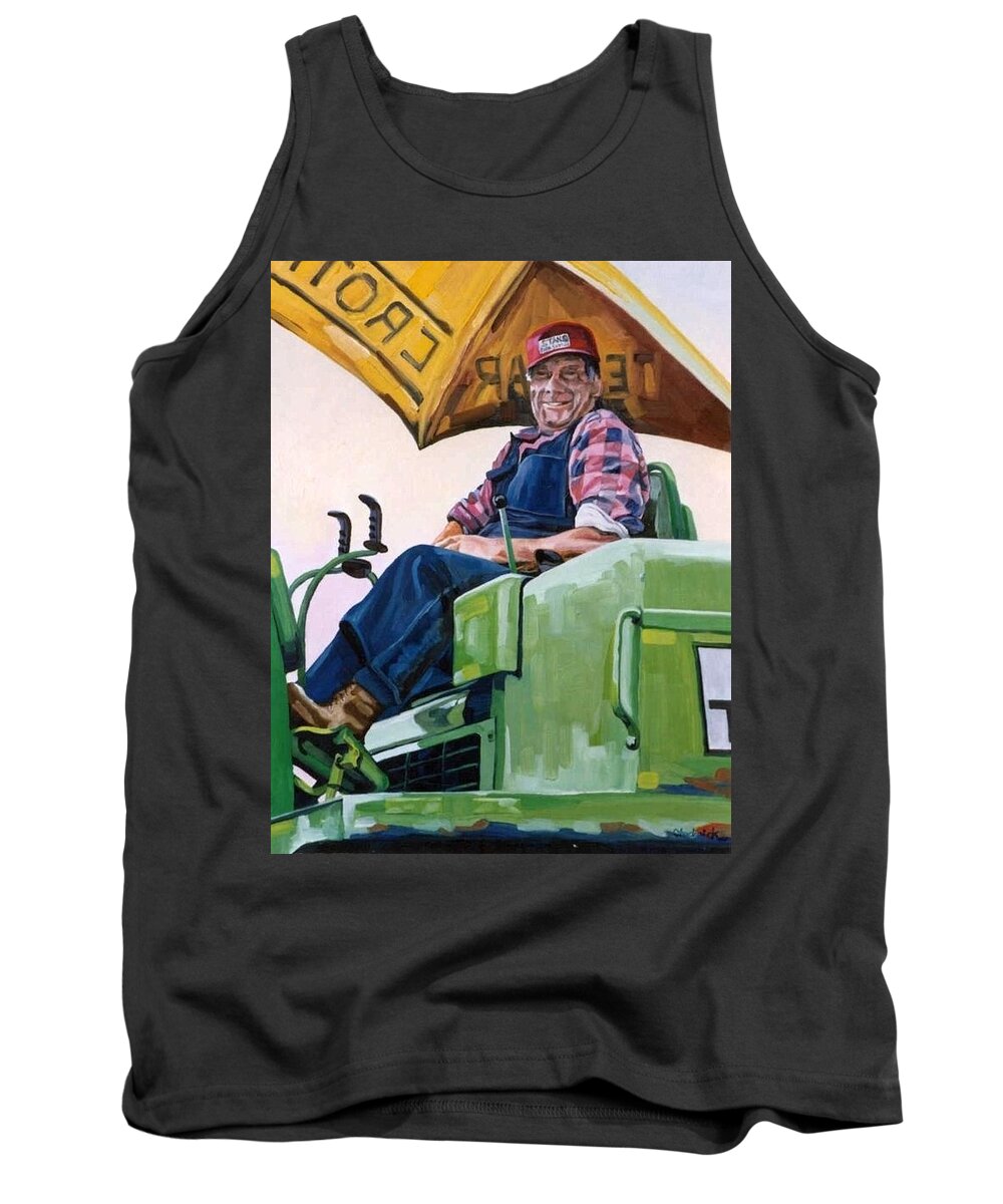 359 Tank Top featuring the painting George the Artist by Phil Chadwick