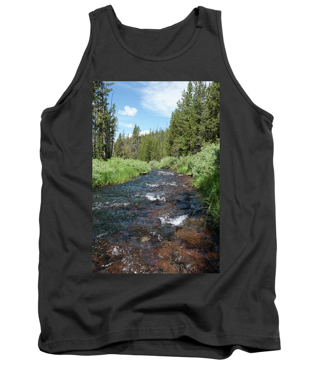 River Tank Top featuring the photograph Gibbon River by Frank Madia