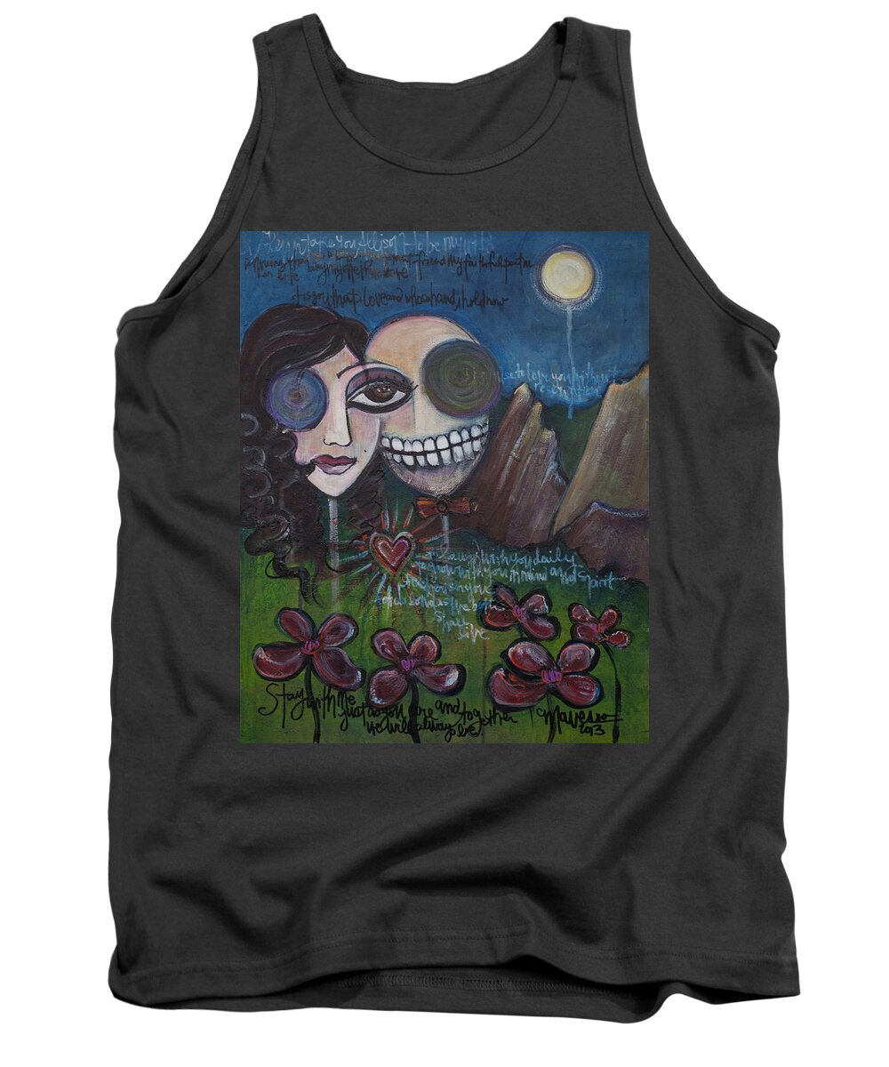 Wedding Tank Top featuring the painting Glenn and Allison by Laurie Maves ART
