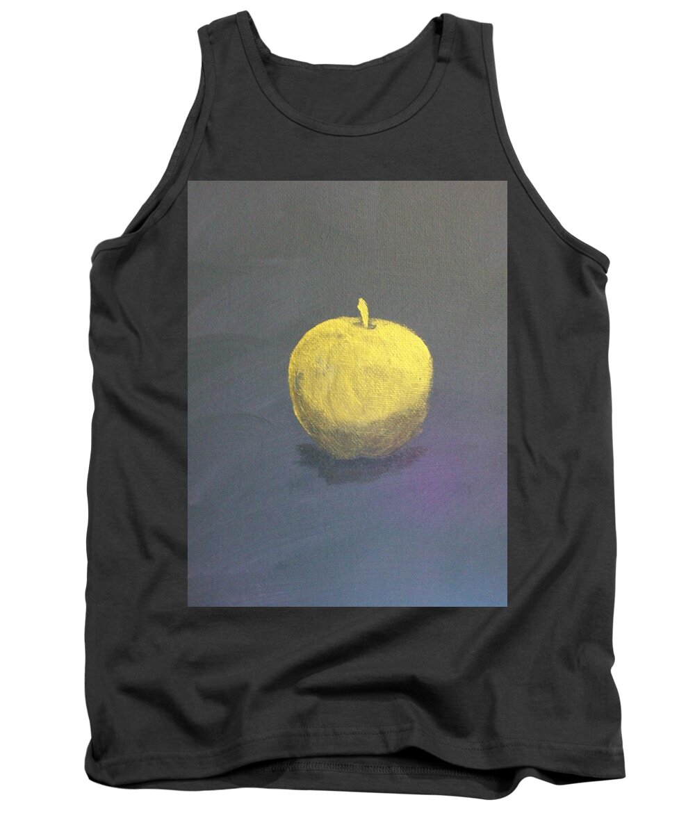 Gold Tank Top featuring the painting Golden Apple by Laurette Escobar