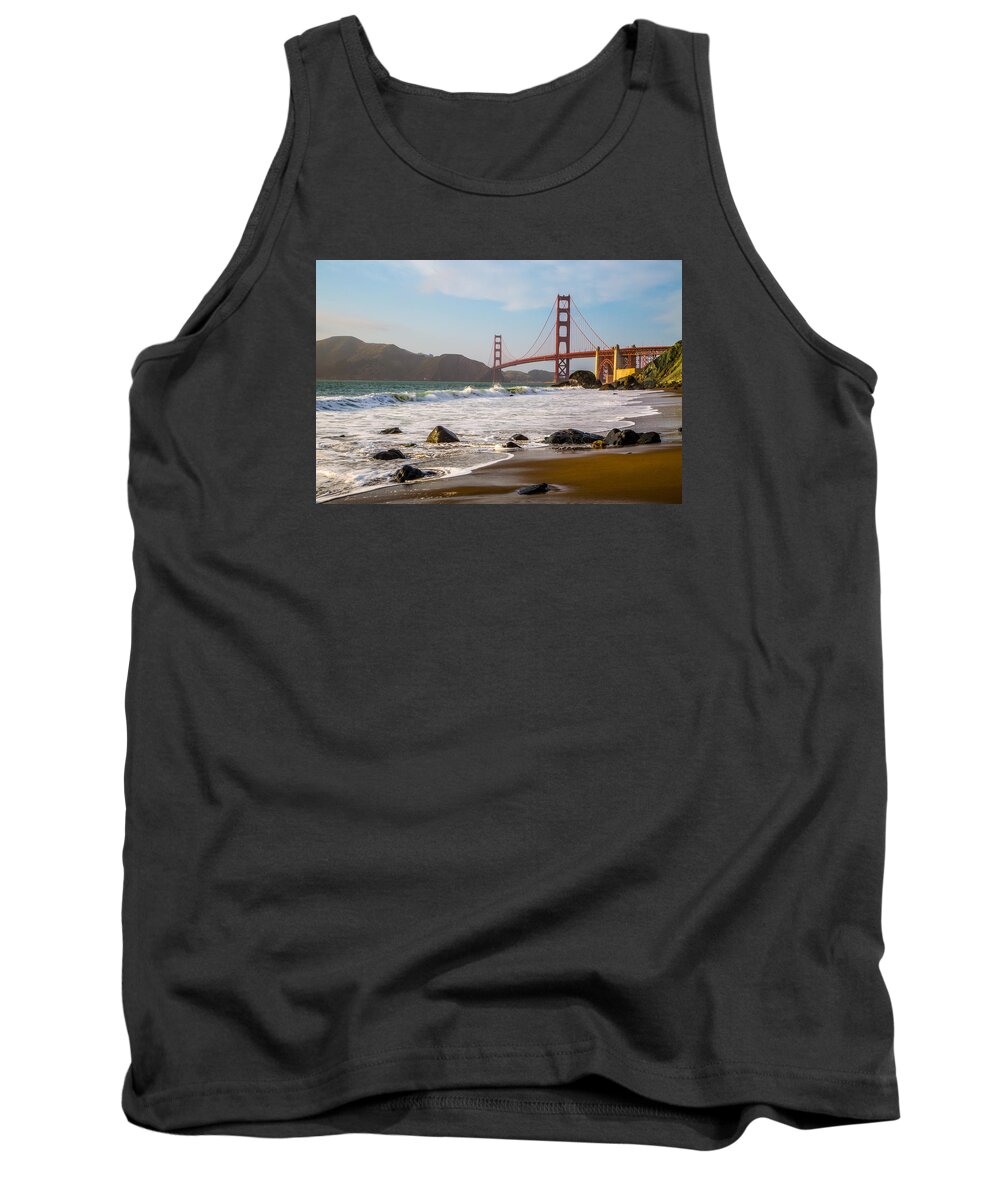 Golden Gate Bridge Tank Top featuring the photograph Golden Gate Bridge by Lev Kaytsner