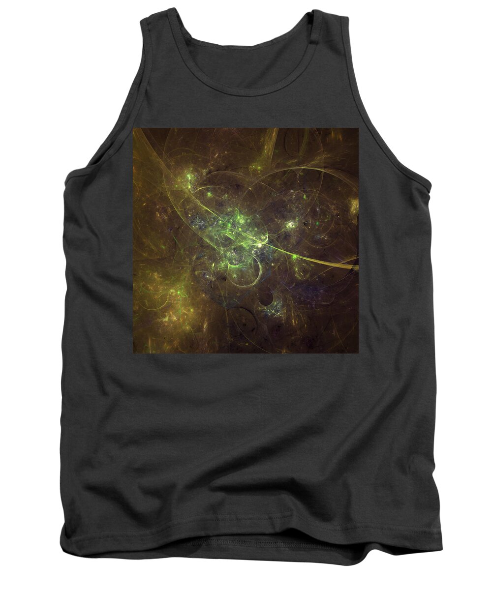 Art Tank Top featuring the digital art Golden Years by Jeff Iverson