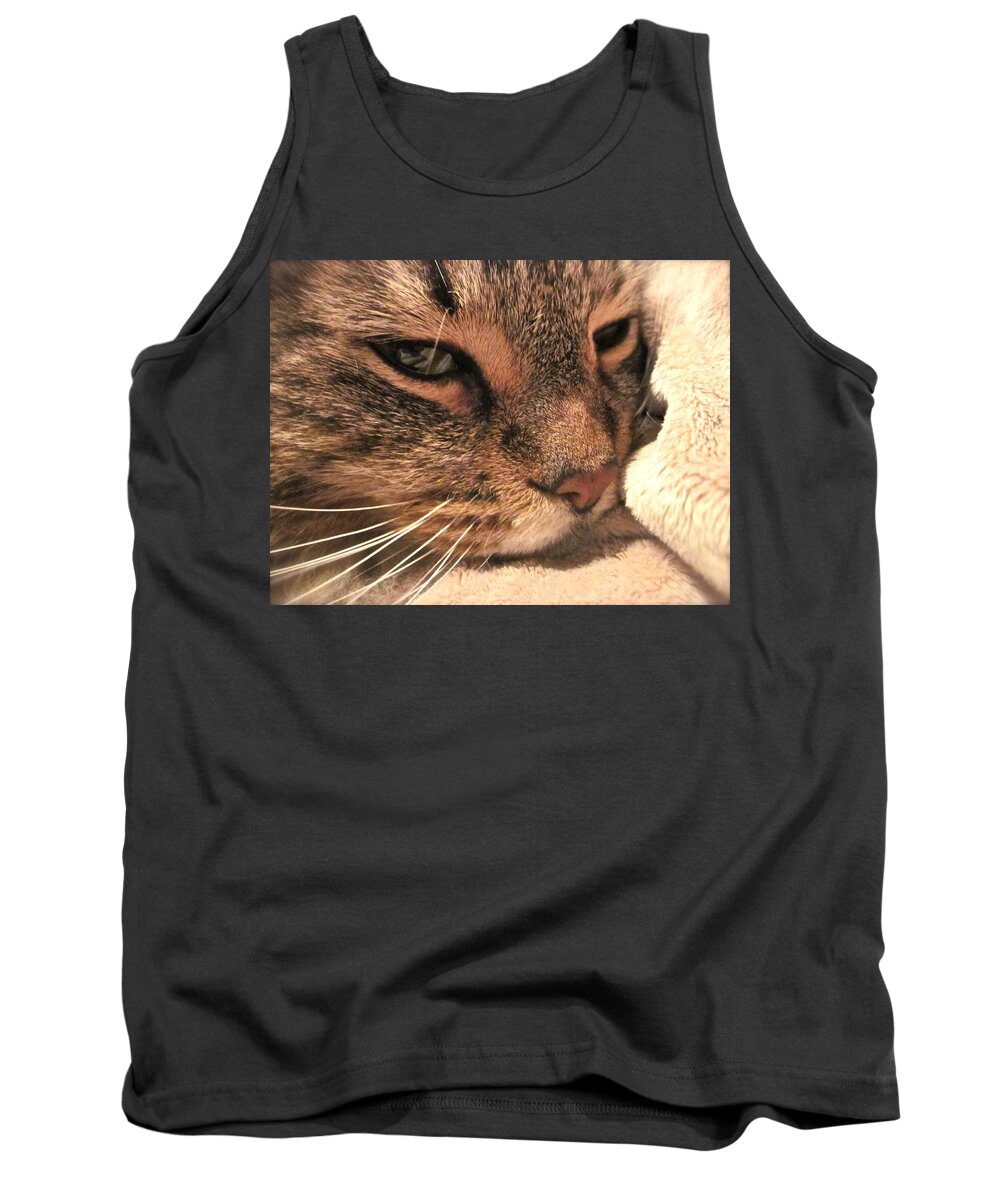 Cat Tank Top featuring the photograph Goliath by Gwyn Newcombe