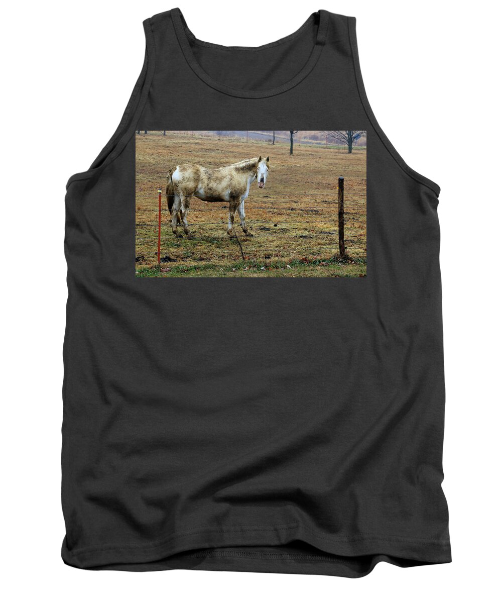 White Tank Top featuring the photograph Got Mud ? by J Laughlin