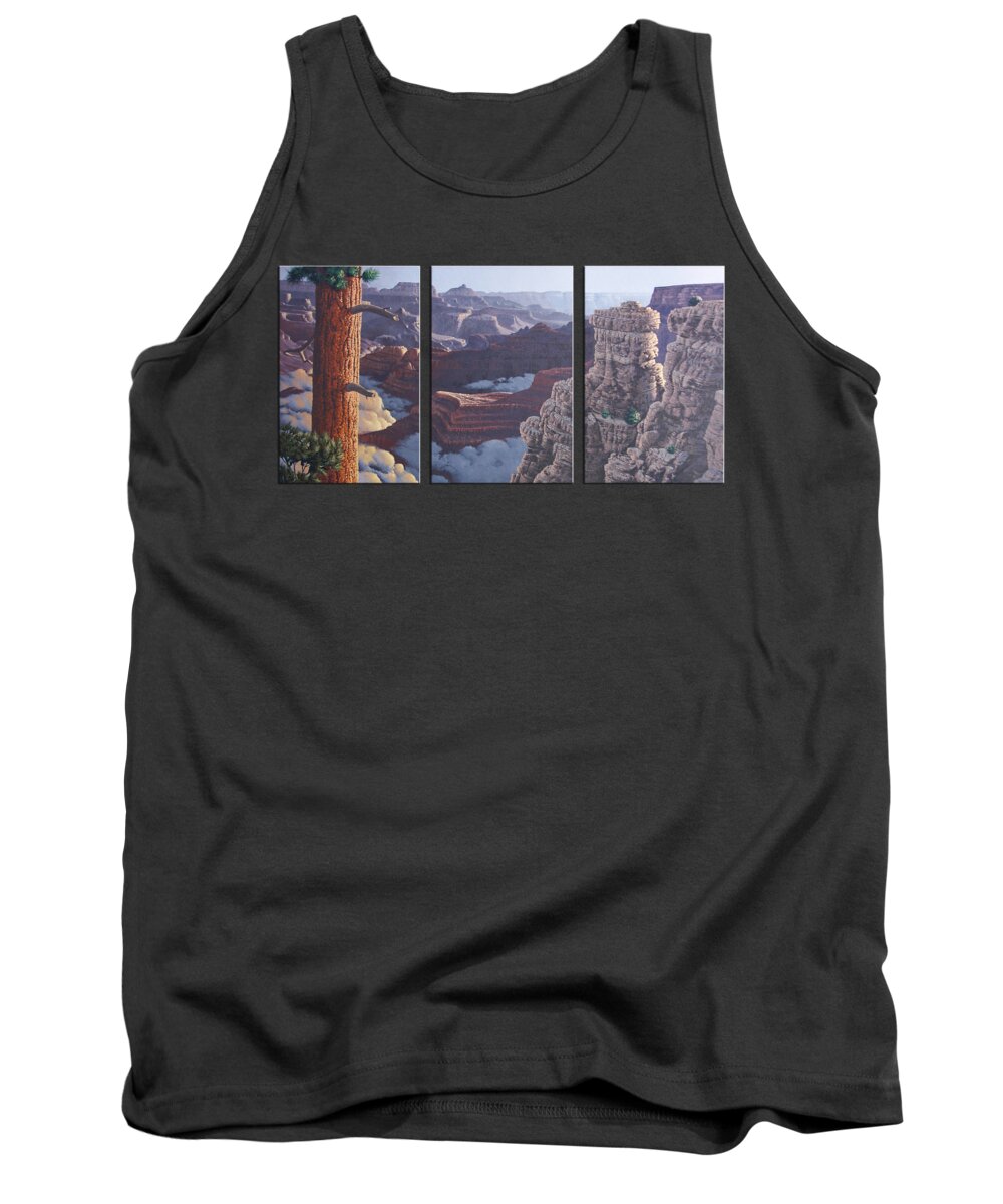 Grand Canyon Tank Top featuring the painting Grand Canyon Dawn by Jim Thomas