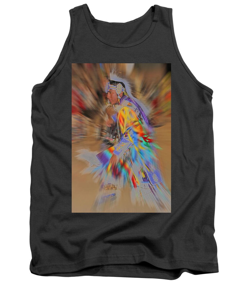 Native Americans Tank Top featuring the photograph Grand Entry Moves by Audrey Robillard